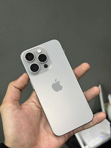 iphone adapder: IPhone 15 Pro, 256 GB, Natural Titanium, Zəmanət, Simsiz şarj, Face ID — 1