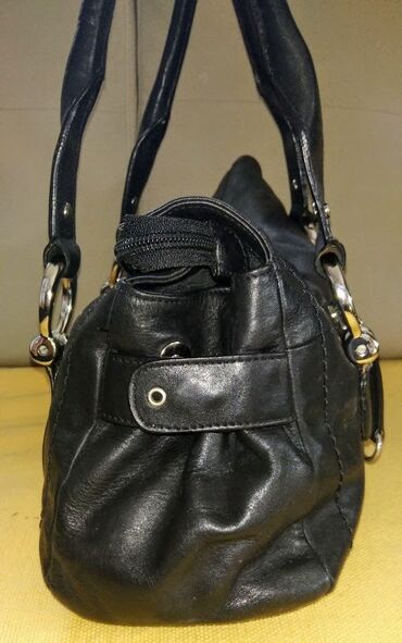 Torbe: Cellini - crna kožna torba Odlična torba od meke prirodne kože — 8
