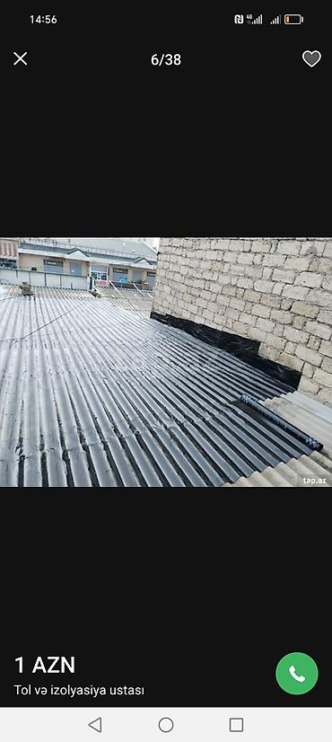 Dam işləri: Salam bütun növ izolyasiya işleri görülür dam özül qaraj sex zavod — 26