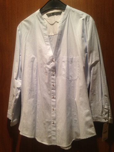 джинсовая женская рубашка в Азербайджан | Рубашки и блузы: L, цвет - Белый