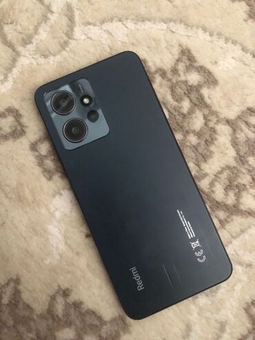 микрофон калонка: Redmi, Redmi Note 12, Колдонулган, 128 ГБ, түсү - Кара, 2 SIM
