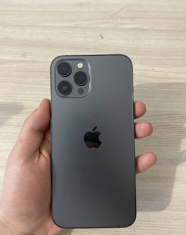 Apple iPhone: IPhone 12 Pro Max, Б/у, 128 ГБ, Midnight, Защитное стекло, Чехол, Кабель, 93 %