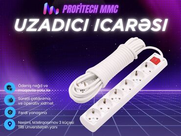 Mikrofonlar: Uzadıcı İcarəsi (Elektrik Kabeli və Ştepsel Uzatma Xətti) 🔹 PROFITECH