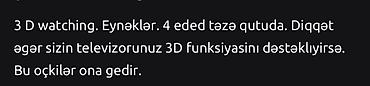 3d gozluk: Sinema eynəkləri. Təzə qutuda. İçində 4 ədəd, silməyə xüsusi salfeti — 5
