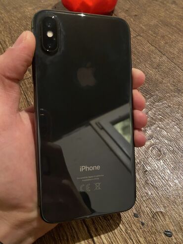 telefon barter: IPhone X, 256 GB, Jet Black, Zəmanət, Simsiz şarj, Face ID