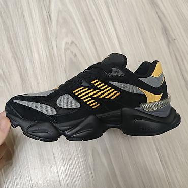 Мужская обувь: New Balance 9060 idman ayaqqabısı – qara/boz/sarı rəng palitrası - — 4