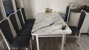 этюдник купить в бишкеке: Кухонный стол и стул, Новый, Самовывоз, цвет - Белый