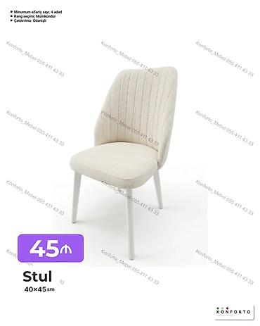 Stul – 40×45 sm - Yumşaq, rahat oturacaq və bel hissəsi - Zərif