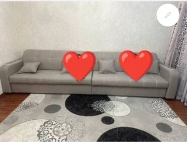 палеты мебель: Прямой диван, цвет - Серый, Новый