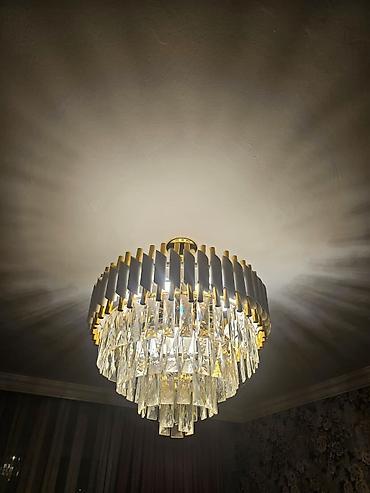 İşıqlandırma: Çılçıraq, 10 və daha çox lampa, Metal — 1