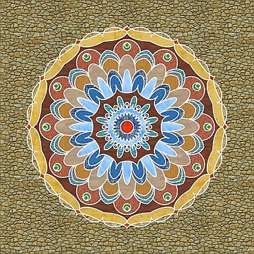 Şəkillər, tablolar: Rəngli mandala divar sənəti – 4 ədəd rəqəmsal illüstrasiya dəsti — 10