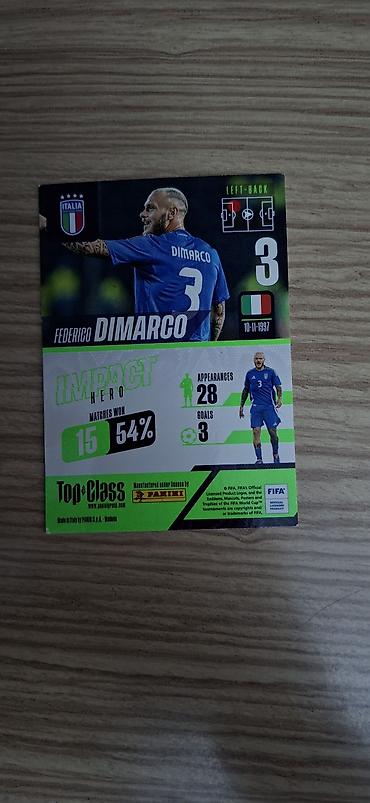 Digər: Original Fifa İtaly oficial panini kartı İmpact Federiko Dimarko — 2