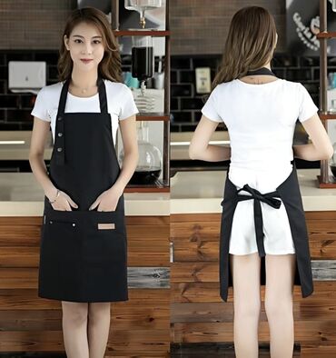 Спецодежда: Холщовый фартук для ресторана, персонализированный с печатью логотипа — 2