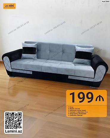 Məhsul: Divan - Ölçü: 210 sm - Mexanizm: Açılan, bazalı (yataq lalafo.az -da Məhsul: Divan - Ölçü: 210 sm - Mexanizm: Açılan, bazalı (yataq