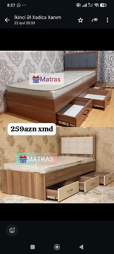 Sifarişlə çarpayılar: *Tək çarpayı*👑 _*SİFARİŞLƏ VƏ YENİ*_ *Qiymət : 260₼*(1ədədi) Ölçü  — 4