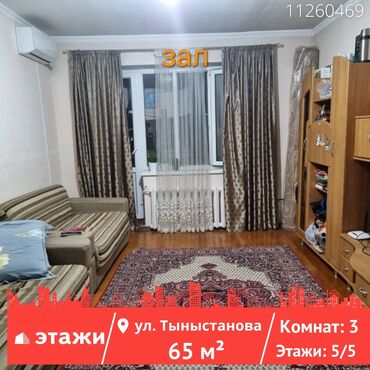 срочно срочно продаю: 3 комнаты, 65 м², Индивидуалка, 5 этаж