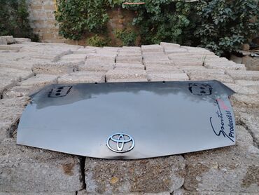 Bamperlər, buferlər: Bu, boz rəngdə "Toyota" markalı avtomobil kapotudur. Kapotun üzərində