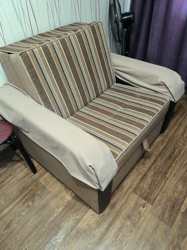 диван книжка раскладной: Кресло-кровать, Б/у, Односпальный, Самовывоз, цвет - Коричневый