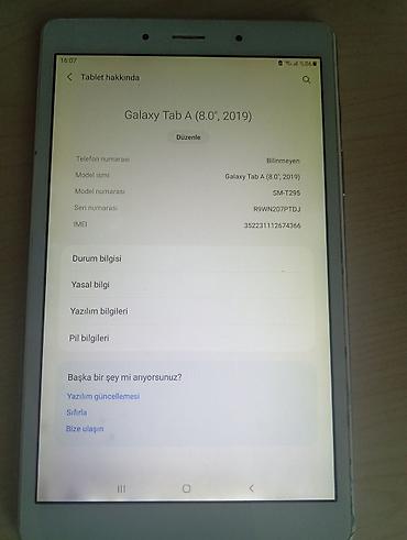samsung tab a 2016: Samsung Galaxy Tab A (8.0", 2019) planşet - Model adı: Galaxy Tab A — 2