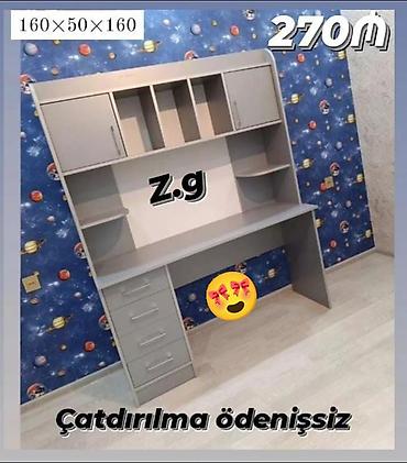 ders masası: Uşaq/yeniyetmə otağı üçün funksional kompüter və dərs masası. Ölçü — 1