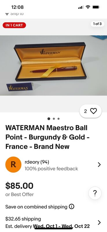 Ostali predmeti za umetnost i kolekcionarstvo: Waterman pen original Kupljena u nemacku tus ima jos pozlacena na lalafo.rs — 13 Ostali predmeti za umetnost i kolekcionarstvo: Waterman pen original Kupljena u nemacku tus ima jos pozlacena — 13