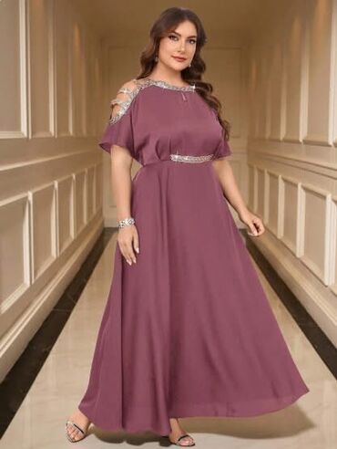 Haljine: 🌟Elegantna duga haljina u boji šljive ✅Haljina dostupna u vise boja — 6