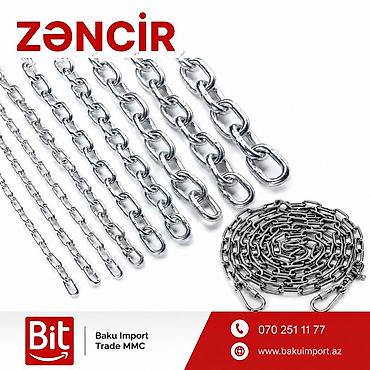 люстра баку: Zəncir – müxtəlif qalınlıq və həlqə ölçülərində, parlaq galvanik — 1