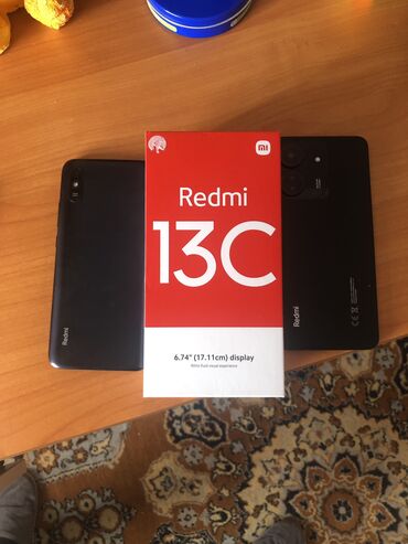 телефон ош базар: Redmi, Redmi 13C, Колдонулган, 8 ГБ, түсү - Кара, 1 SIM