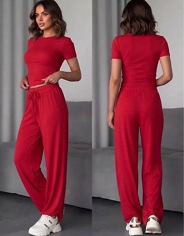 under: Ženski komplet za svaki dan – majica kratkih rukava + široke pantalone — 3