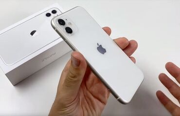 айфон 11 купить бишкек: IPhone 11, 128 ГБ, Белый, Защитное стекло, Чехол, Коробка, 86 %