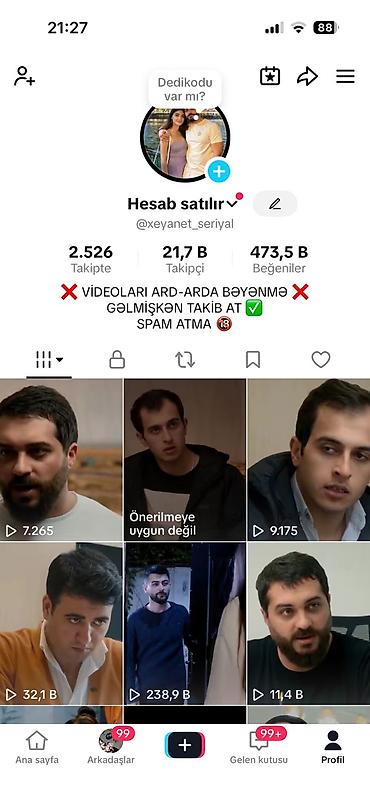 tap az iş elanları bakı: Məhsul: TikTok hesabı (@xeyanet_seriyal) - Mövzu: serial səhnələri və — 1