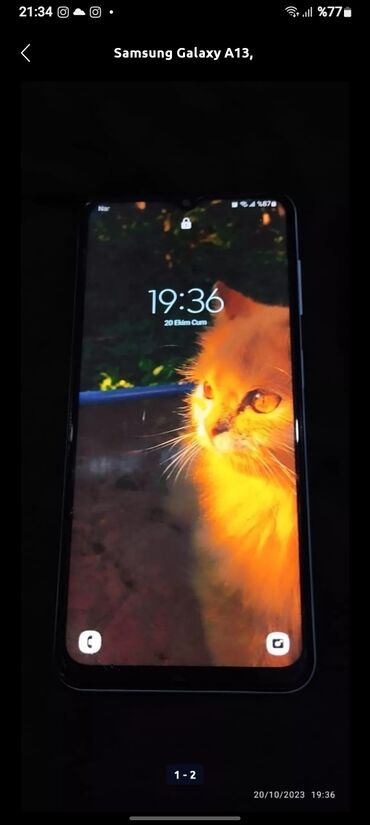 samsung galaxy s4 ekran satiram: Samsung Galaxy A13, 64 GB, rəng - Göy, Sensor, Barmaq izi, İki sim kartlı