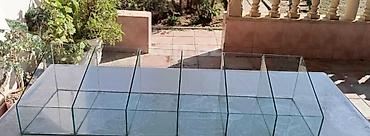 Şüşə akvarium bölməli sistem - Material: şəffaf, yapışdırılmış şüşə