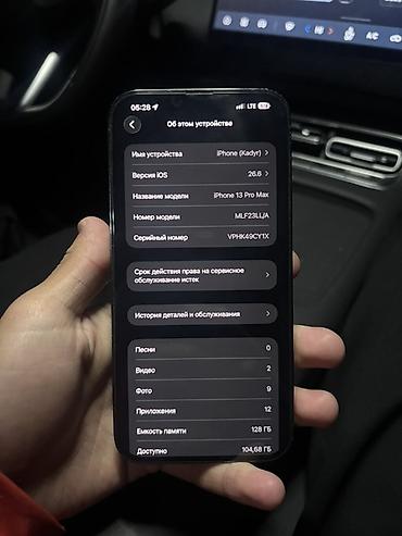 IPhone 13 Pro Max, Б/у, 128 ГБ, Графит, Защитное стекло, 77 %