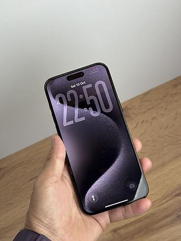 sony i pro: IPhone 15 Pro Max, Б/у, 256 ГБ, Black Titanium, Защитное стекло, Чехол, Кабель, 85 % — 6