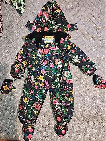 nike tech: Детский зимний комплект: комбинезон HOLIDAY с капюшоном + варежки + — 1