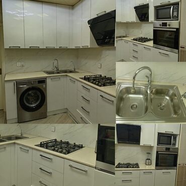 мебель для кухни бу: Metbex mebeli. 500azn. ölçü 187/260sm.uzerinde moyka aspiratör
