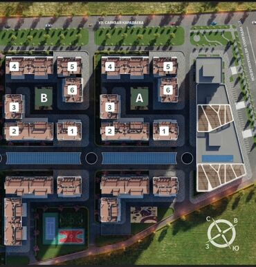 ищу квартиру дордой рынок рядом: Строится, Элитка, 1 комната, 58 м²