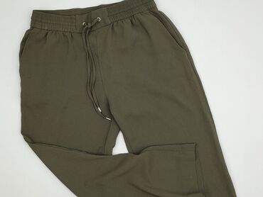 stradivarius woskowane spodnie z wysokim stanem: Zara, Spodnie materiałowe damskie, rozmiar M