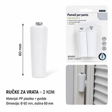 rolo zavese emmezeta: KMT Set belih ručki za roletne (2 kom) 3213856 Praktičan set ručki za — 1