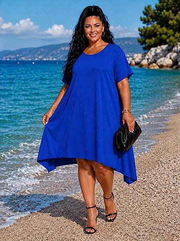 helanke prevod: Lepršava letnja haljina A-kroja sa kratkim rukavima - Model: široka — 4