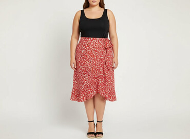 spódnice w stylu boho: Shein Curve, Спідниця жіноча, розмір 4XL