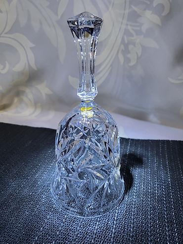 Ostali kućni dekor: Kristalno novo zvono Nemacka 80te. Vece zvono kristal,led kristal sve — 4