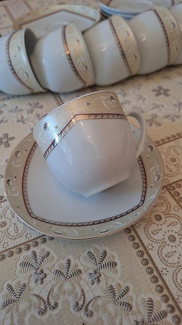 Qab-qacaq və mətbəx ləvazimatları: Çay dəsti, rəng - Ağ, Farfor, 12 nəfərlik — 5