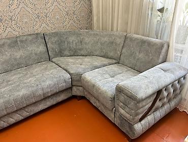 perdə: Künc divanı – müasir dizayn, geniş oturma sahəsi - Forma: L-şəkilli — 1
