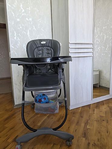 oyuncaql: Uşaq yemək stulu – Teknum - Rəng: tünd boz - Təkərcəkli, 360° dönən və — 3