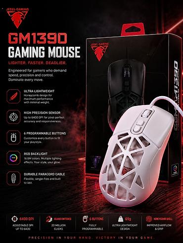 driver: Jedel GM1390 RGB Gaming Mouse - 7200 DPI-a qədər həssaslıq, DPI — 1