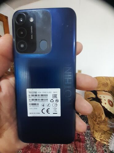 mikro dalgali soba: Tecno Spark Go, 32 GB, rəng - Göy, Barmaq izi