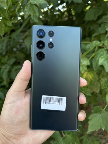 телефон ош: Samsung Galaxy S22 Ultra, Б/у, 256 ГБ, цвет - Синий, 1 SIM