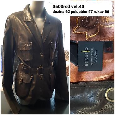 baletanke kozne: Ženska kožna jakna/sako Imperio by Veronica, vel. 40. - Materijal — 1